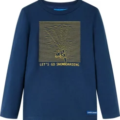 Vêtements & Accessoires-vidaXL T-shirt enfants manches longues bleu marine 92