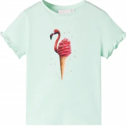 Vêtements & Accessoires-vidaXL T-shirt enfants clair 128 Menthe