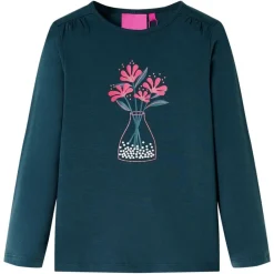 vidaXL T-shirt pour enfants à manches longues foncé 104