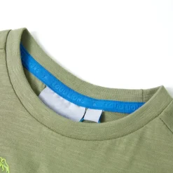 Vêtements & Accessoires-vidaXL T-shirt pour enfants à manches courtes clair 104 Kaki