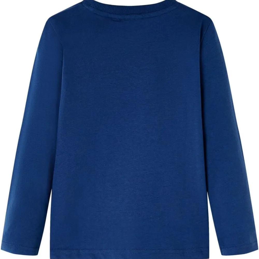 Vêtements & Accessoires-vidaXL T-shirt pour enfants à manches longues jean 92 Bleu