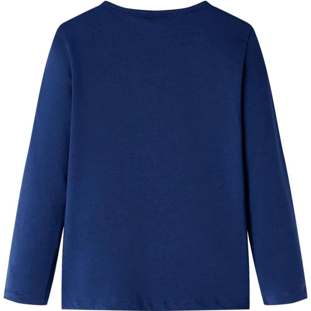 Vêtements & Accessoires-vidaXL T-shirt pour enfants à manches longues marine 104 Bleu