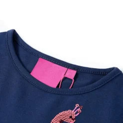 Vêtements & Accessoires-vidaXL T-shirt pour enfants à manches longues marine 104 Bleu