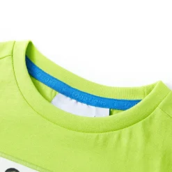 vidaXL T-shirt pour enfants avec manches courtes vert citron 116