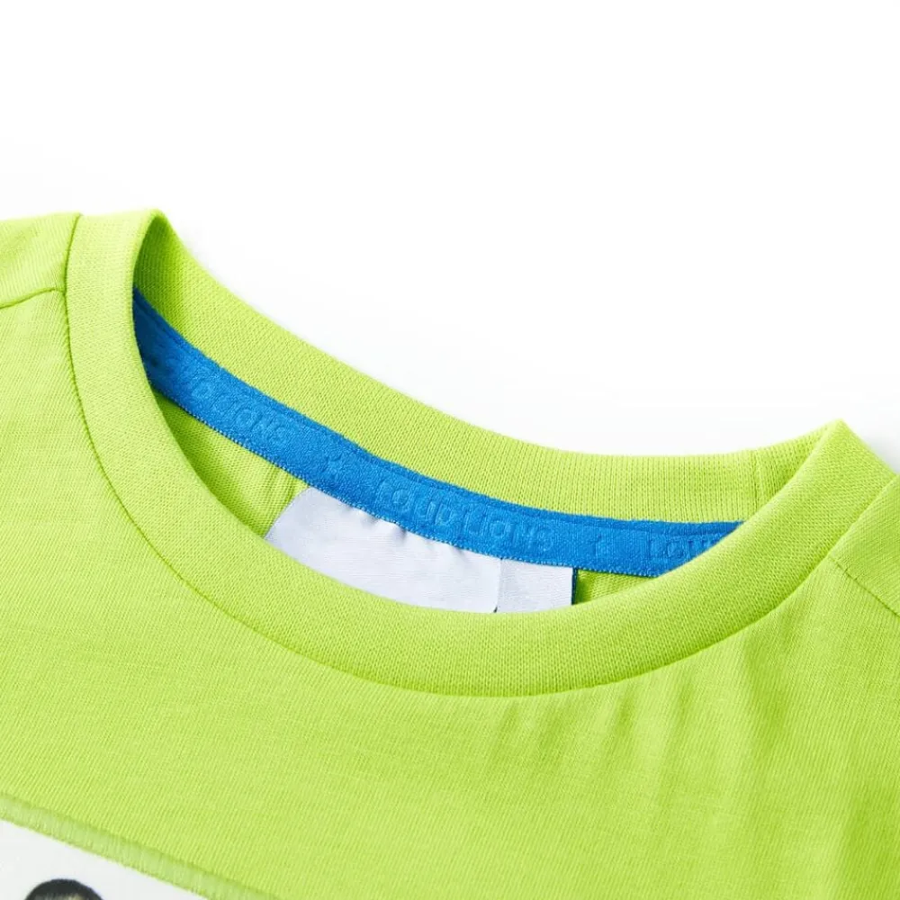 vidaXL T-shirt pour enfants avec manches courtes vert citron 116