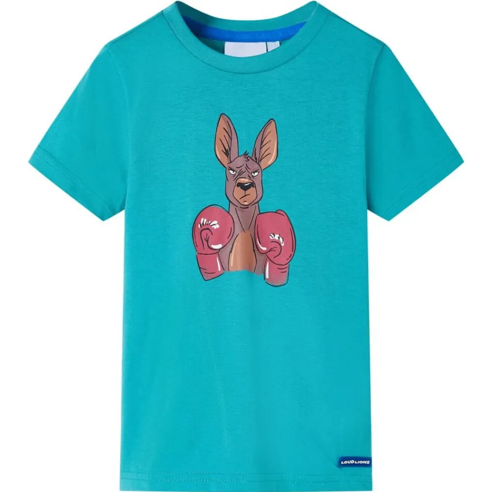 vidaXL T-shirt pour enfants avec manches courtes foncé 128