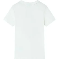 Vêtements & Accessoires-vidaXL T-shirt pour enfants avec manches courtes écru 116 &Eacute;cru