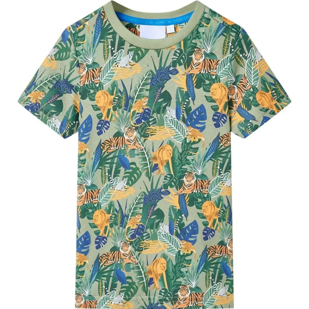 vidaXL T-shirt pour enfants avec manches courtes multicolore 116