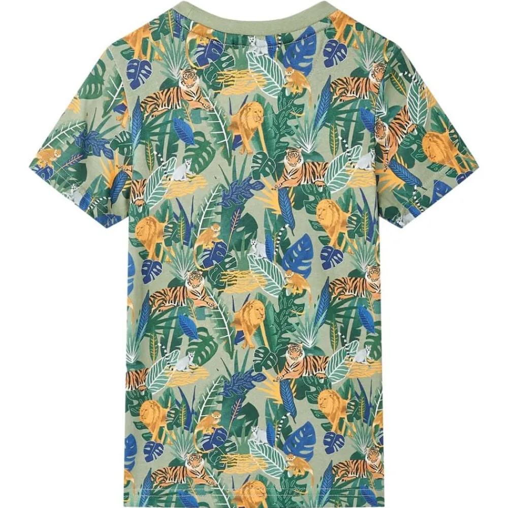 vidaXL T-shirt pour enfants avec manches courtes multicolore 116