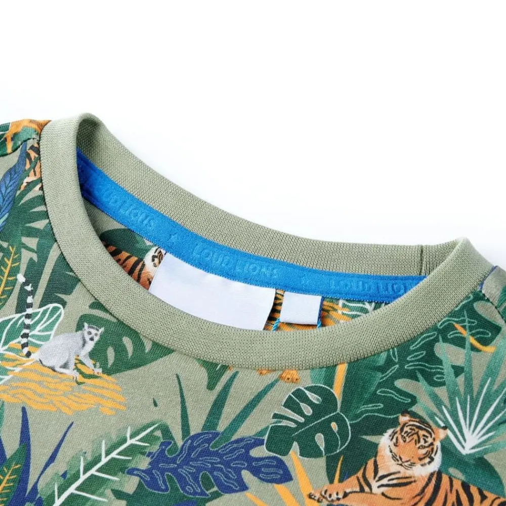 vidaXL T-shirt pour enfants avec manches courtes multicolore 116