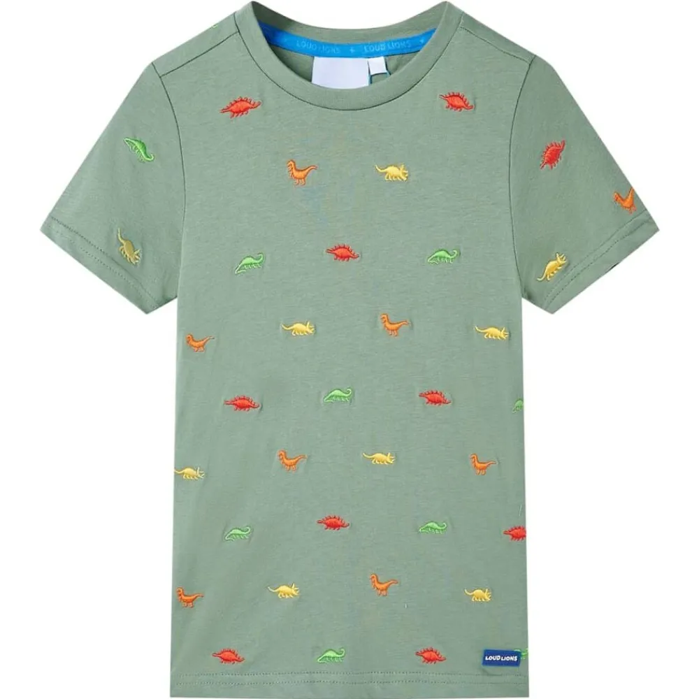 vidaXL T-shirt pour enfants avec manches courtes kaki 104