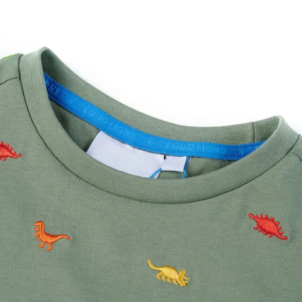 vidaXL T-shirt pour enfants avec manches courtes kaki 104