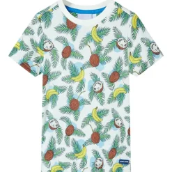 Vêtements & Accessoires-vidaXL T-shirt pour enfants avec manches courtes multicolore 128
