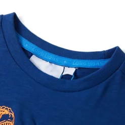 Vêtements & Accessoires-vidaXL T-shirt pour enfants avec manches courtes foncé 104 Bleu