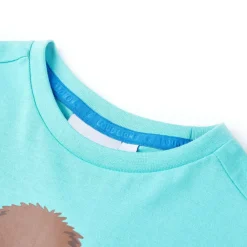 Vêtements & Accessoires-vidaXL T-shirt pour enfants avec manches courtes 140 Aqua