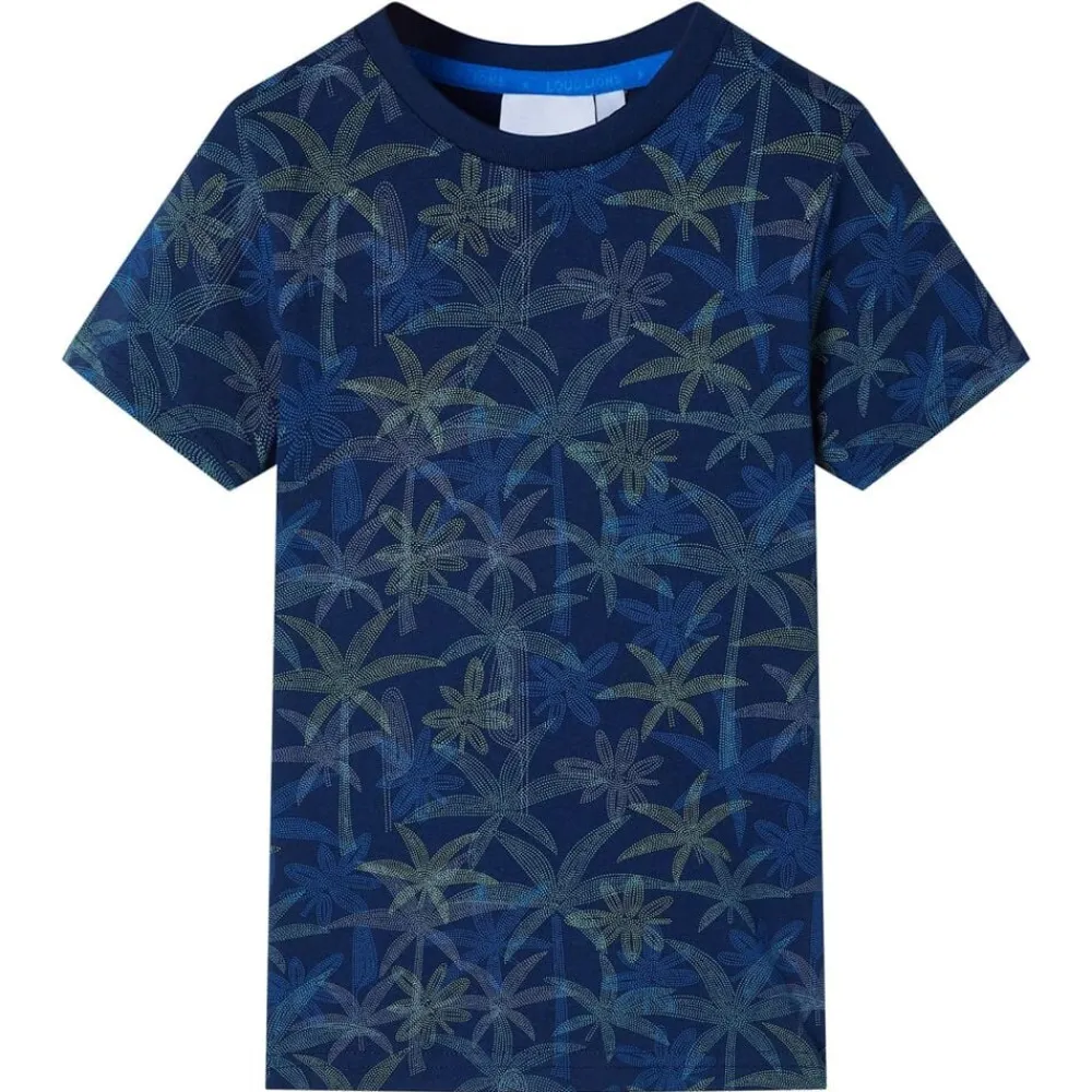 Vêtements & Accessoires-vidaXL T-shirt pour enfants bleu marine 104