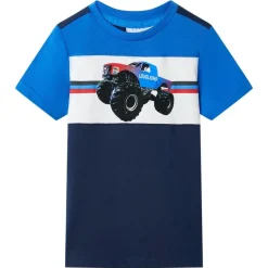 Vêtements & Accessoires-vidaXL T-shirt pour enfants bleu et bleu marine 104