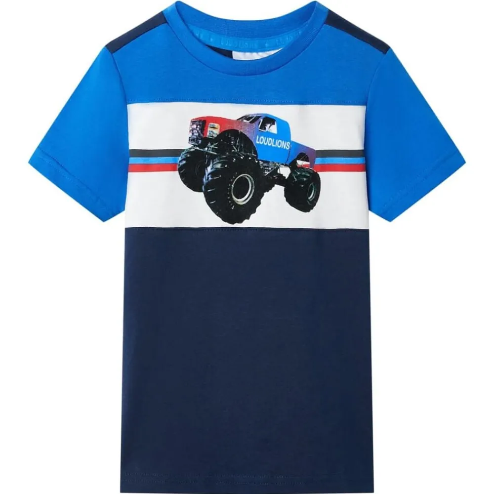 Vêtements & Accessoires-vidaXL T-shirt pour enfants bleu et bleu marine 104