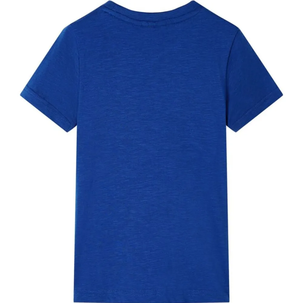 Vêtements & Accessoires-vidaXL T-shirt pour enfants foncé 128 Bleu