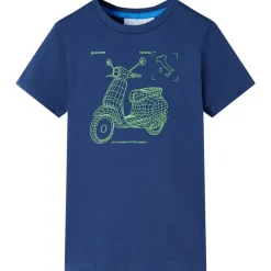 Vêtements & Accessoires-vidaXL T-shirt pour enfants bleu foncé 92