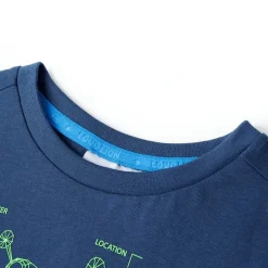 Vêtements & Accessoires-vidaXL T-shirt pour enfants bleu foncé 92