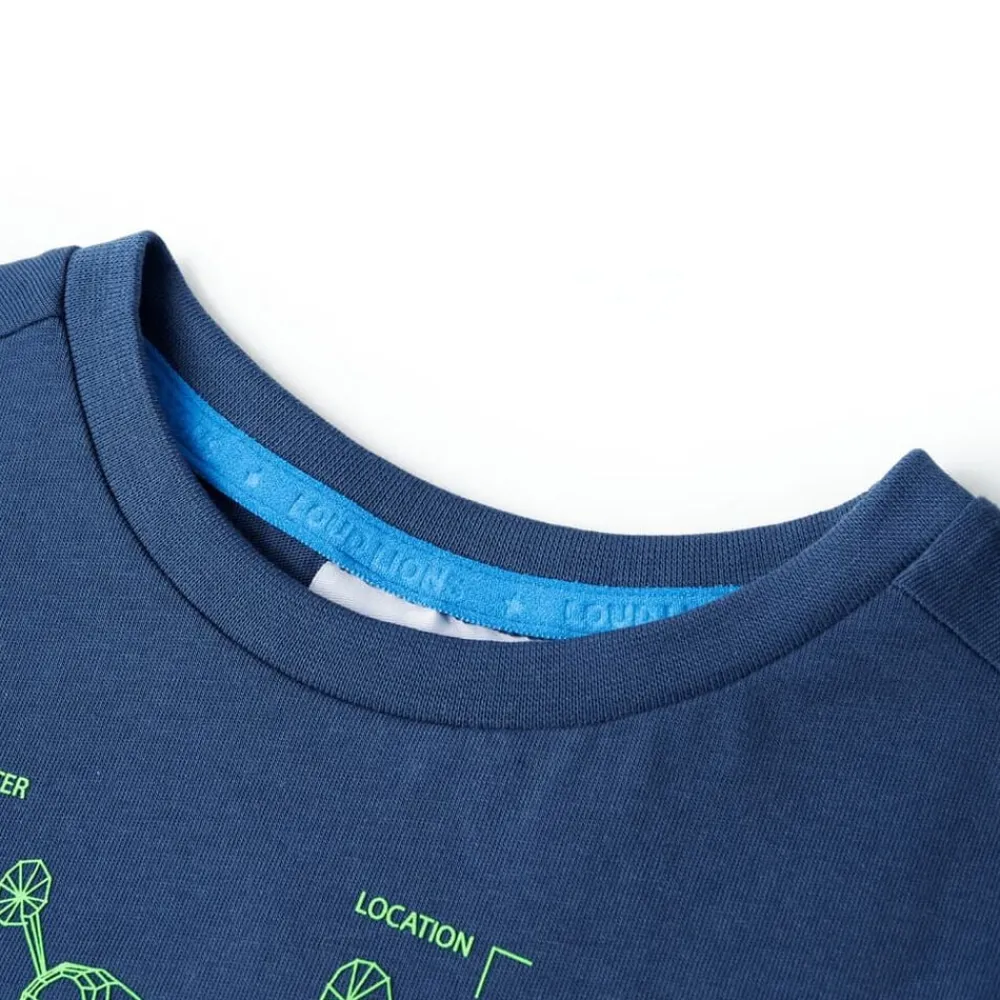 Vêtements & Accessoires-vidaXL T-shirt pour enfants bleu foncé 92