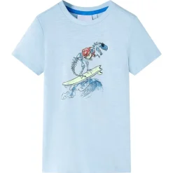 Vêtements & Accessoires-vidaXL T-shirt pour enfants bleu clair 128