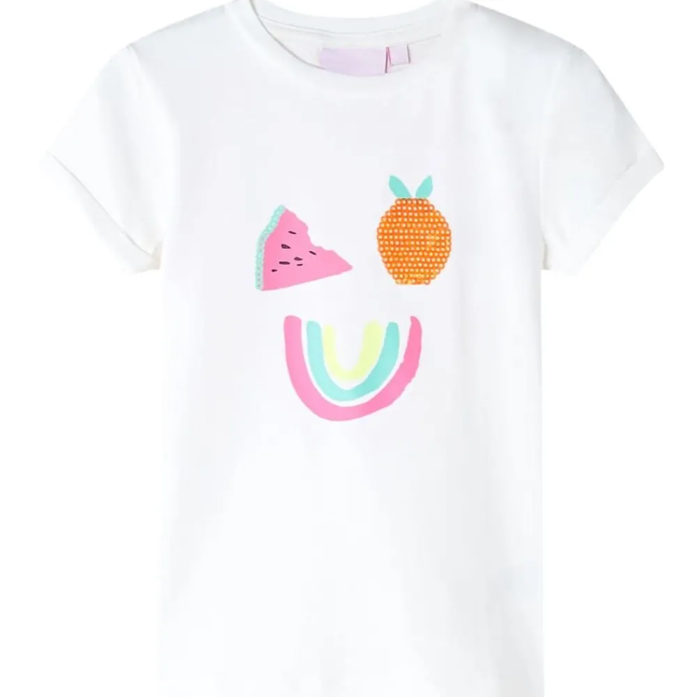 vidaXL T-shirt pour enfants écru 116