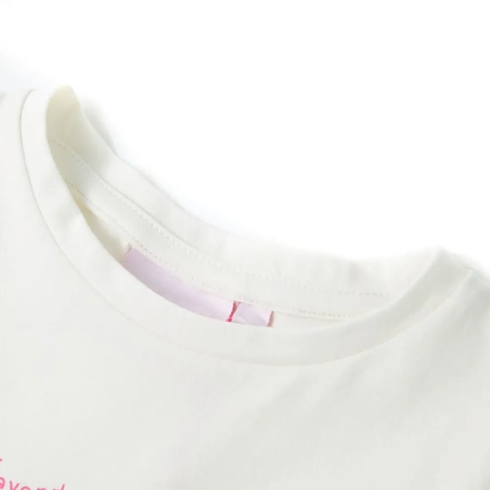 Vêtements & Accessoires-vidaXL T-shirt pour enfants écru 140 Écru