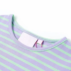 Vêtements & Accessoires-vidaXL T-shirt pour enfants design à rayures vif 116 Menthe