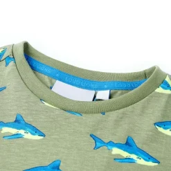Vêtements & Accessoires-vidaXL T-shirt pour enfants clair 104 Kaki