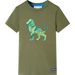 Vêtements & Accessoires-vidaXL T-shirt pour enfants 104 Kaki