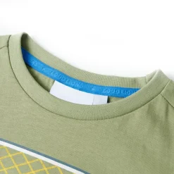 Vêtements & Accessoires-vidaXL T-shirt pour enfants clair 116 Kaki