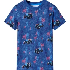 Vêtements & Accessoires-vidaXL T-shirt pour enfants mélange foncé 104 Bleu