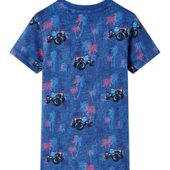Vêtements & Accessoires-vidaXL T-shirt pour enfants mélange foncé 104 Bleu