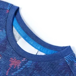 Vêtements & Accessoires-vidaXL T-shirt pour enfants mélange foncé 104 Bleu