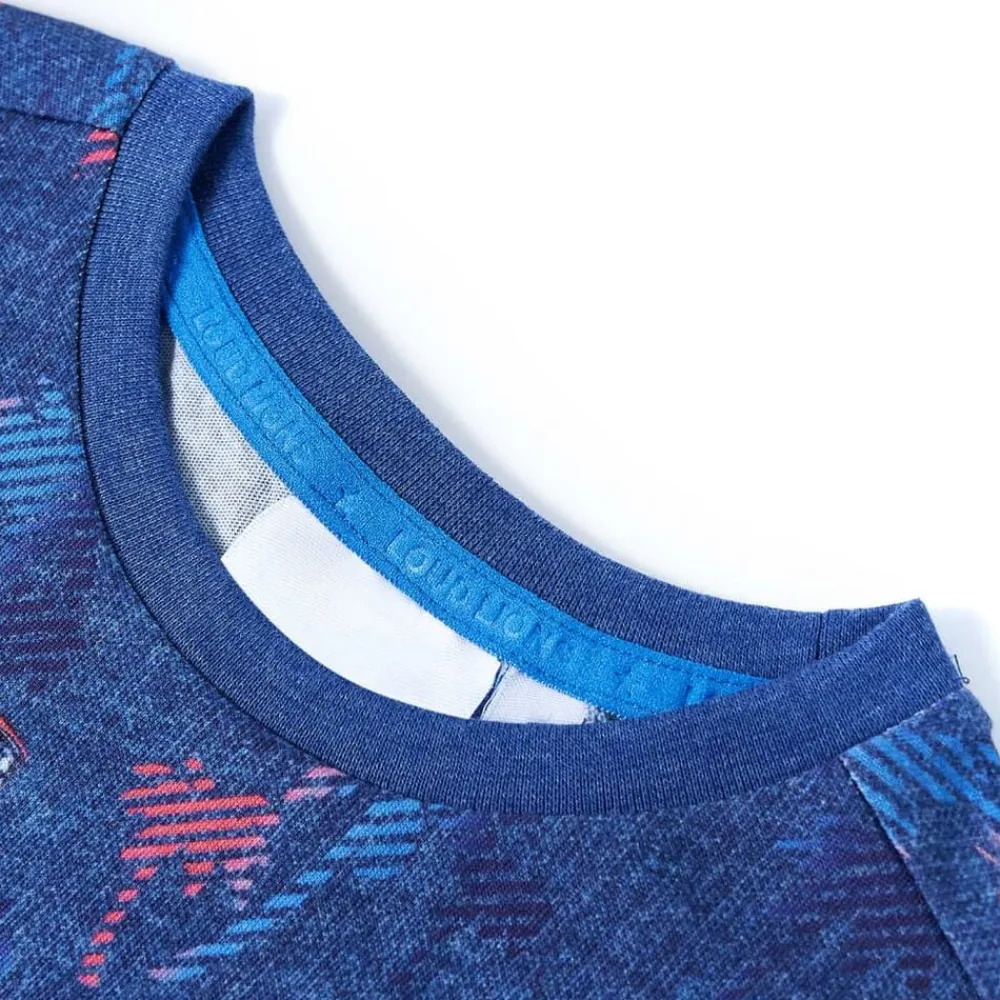 Vêtements & Accessoires-vidaXL T-shirt pour enfants mélange foncé 104 Bleu