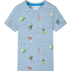 Vêtements & Accessoires-vidaXL T-shirt pour enfants mélange de 104 Bleu