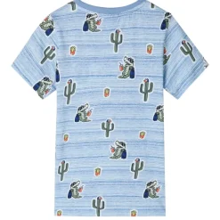 Vêtements & Accessoires-vidaXL T-shirt pour enfants mélange de 128 Bleu