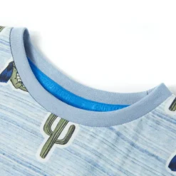 Vêtements & Accessoires-vidaXL T-shirt pour enfants mélange de 128 Bleu