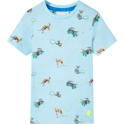 Vêtements & Accessoires-vidaXL T-shirt pour enfants mélange bleu clair 116
