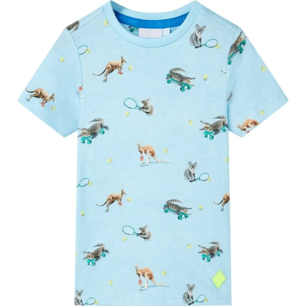 Vêtements & Accessoires-vidaXL T-shirt pour enfants mélange bleu clair 116