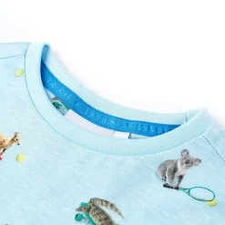 Vêtements & Accessoires-vidaXL T-shirt pour enfants mélange bleu clair 116