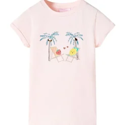Vêtements & Accessoires-vidaXL T-shirt pour enfants pâle 92 Rose