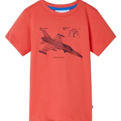 Vêtements & Accessoires-vidaXL T-shirt pour enfants rouge clair 128