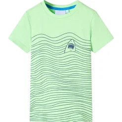 Vêtements & Accessoires-vidaXL T-shirt pour enfants néon 128 Vert