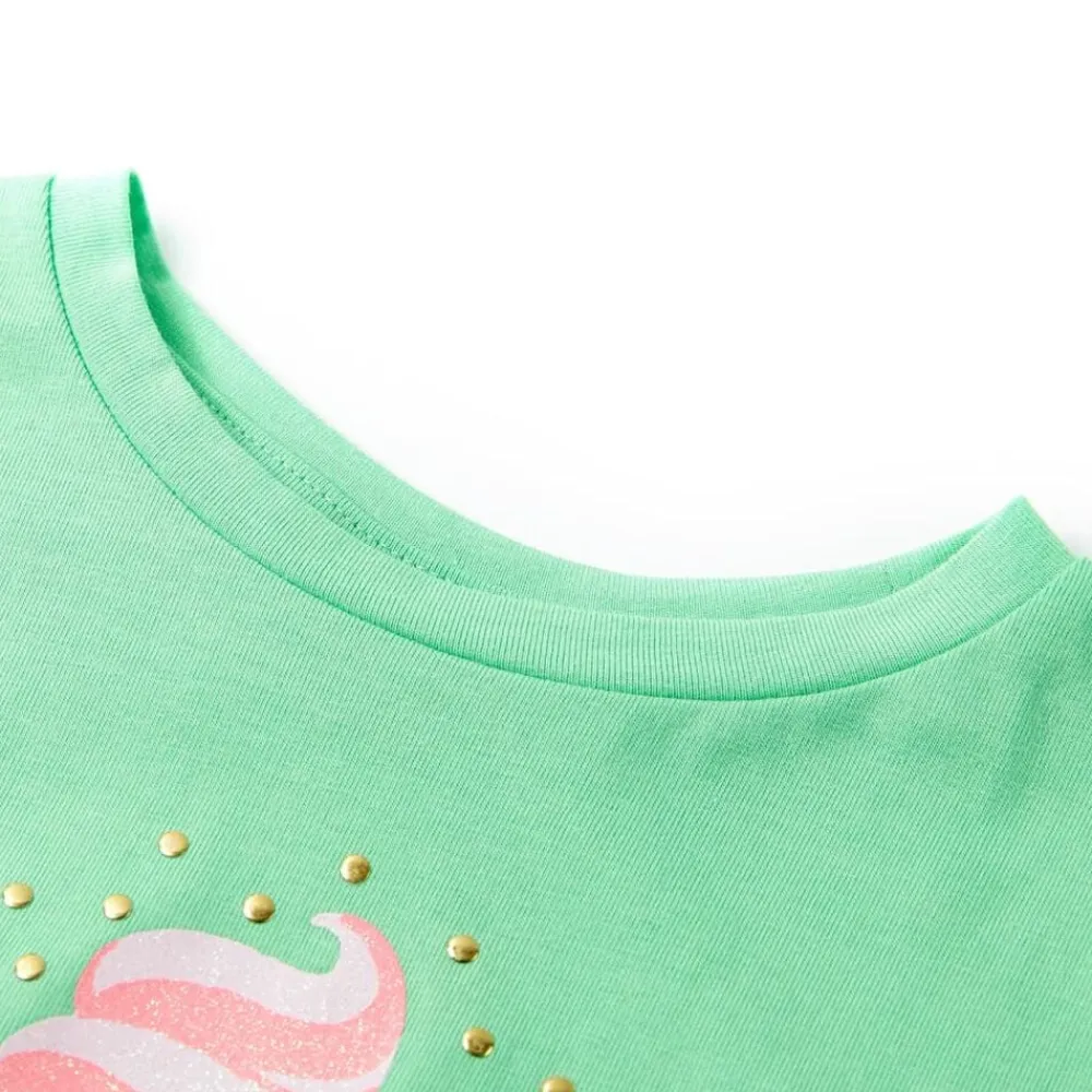 Vêtements & Accessoires-vidaXL T-shirt pour enfants clair 104 Vert