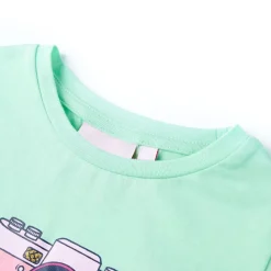 Vêtements & Accessoires-vidaXL T-shirt pour enfants vif 116 Vert