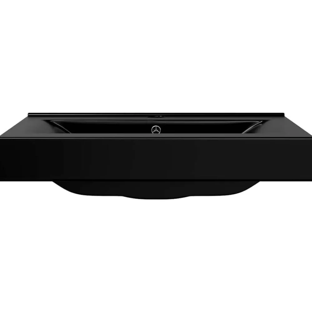 Plomberie-vidaXL Vasque à poser en céramique perçage pour la robinetterie 60x46cm Noir