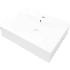 vidaXL Vasque à poser en céramique Rectangulaire he 60 x 46 cm